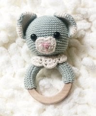 Amigurumi Ayıcık / Nil Yeşili Çıngırak